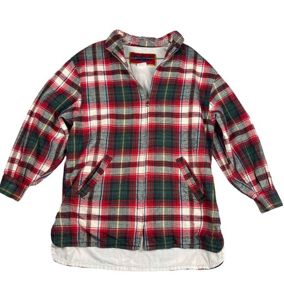 90s vintage Inner Court Retro, Old school‎ plaid zip shirt size Small, runs big. - Picture 1 of 14